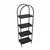 Hanah Home Idil polica za knjige 47 × 158 × 30 cm, crna / dimljeno staklo