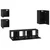 Set TV komoda Zidne 5 pcs Crni hrast Konstruirano drvo