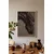 WallXpert uramljena slika 115257, zebra sa zlatnim prugama na braon pozadini, 30 x 40 cm, beli ram