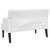 Klupa s naslonom bijela 112 x 65,5 x 75 cm od umjetne kože