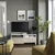 BESTA TV stalaža s fiokama, bela/Lappviken/Stubbarp svetlosiva/bež, 120x42x48 cm