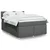 Vidaxl Box spring postelja z vzmetnico temno siva 160x200 cm blago