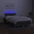 Vidaxl Box spring postelja z vzmetnico LED temno siva 120x190 cm blago