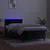 shumee Box spring postelja z vzmetnico LED črna 90x200 cm žamet