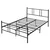 Costway Posteljni okvir platforma 200x140 cm črn