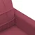 Vidaxl Kavč dvosed vinsko rdeč 140 cm blago