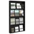 Polica za časopise s policom 2 pcs Crni hrast 80 x 12 x 70 cm