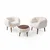 ATELIER DEL SOFA Fotelje i klub stočić Lotus Wellsoft White