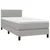 Vidaxl Box spring postelja z vzmetnico LED sv. siva 100x200 cm blago