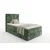 Oblazinjena postelja boxspring DIRELIS VIBE 90x200 cm temno zelena Vzmetnica: Vzmetnica Bonell