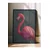 WallXpert uramljena slika 115228, ružičasti flamingo na tamnozelenoj pozadini, 30 x 40 cm, crni ram