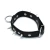 Kiotos Leather Spiked Collar with O-Ring Black