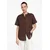 COMMA Bluza temno rjava