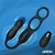 Jock Hyper Thrusting & Vibrating Anal Plug with C-Ring Black