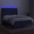 Vidaxl Box spring postelja z vzmetnico LED modra 140x190 cm blago