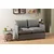 Atelier del Sofa Dvosed na razvlačenje Saga, 128 x 70 x 66 cm, Svetlosivi