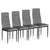 Northix Stoli z izoblikovanim naslonom - GREY VELVET - Set 4