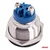 shumee Okroglo jekleno ploščato stikalo VKLOP/IZKLOP 19 mm 5A 12/230V amio-04474