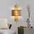 Opviq Zidna lampa Axis-15112, 35x75x10cm, IP20, Zlatno-smeđa boje