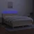 Vidaxl Box spring postelja z vzmetnico LED krem 140x190 cm blago