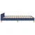 Vidaxl Posteljni okvir brez vzmetnice moder 120x190 cm blago