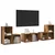 Set TV komoda Zidne 6 pcs Staro drvo Konstruirano drvo