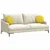 Jastučići za sjedenje 2 pcs Svijetlo žuta O40 x 13 cm tkanina