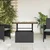 Vrtni stol crni 90 x 55 x 71 cm od poliratana i bagremovog drva