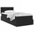 Krevet s od storage s madracem Crna 90 x 200 cm Baršun