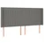 LED uzglavlje tamnosivo 203 x 16 x 118/128 cm od tkanine