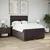 Vidaxl Box spring postelja z vzmetnico temno rjav 140x190 cm blago