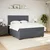 Vidaxl Box spring postelja z vzmetnico temno siva 180x200 cm žamet