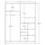Hanah Home Ormar Rb-093, 140x190x56 cm, Beli