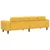 Sofa Svijetlo žuta 250 x 77 x 76 cm Kordura tekstil