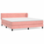 VIDAXL Box spring postelja z vzmetnico roza 180x200 cm žamet