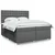 Vidaxl Box spring postelja z vzmetnico temno siva 200x200 cm blago