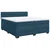 Vidaxl Box spring postelja z vzmetnico modra 200x200 cm žamet