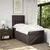 Vidaxl Box spring postelja z vzmetnico temno rjava 90x200 cm blago