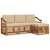 Set vanjskih sofa s jastukom 4 pcs Prirodna i bež