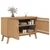 Vidaxl Komoda OLDEN rjava 114x43x73,5 cm trdna borovina