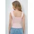 Trend Alacati Stili Ženska bluza bez rukava ALC-7122, Brod izrez, Roze