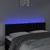 Vidaxl LED posteljno vzglavje črno 144x5x78/88 cm blago