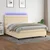 vidaXL vidaXL Box spring postelja z vzmetnico LED krem 160x200 cm blago, (20895668)