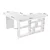 Hanah Home radni sto Vesper, 130 cm, travertin / orah Venezia