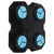 Northix Stenska tarča za boksarski trening, LED, Bluetooth, rokavice