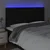 Vidaxl LED posteljno vzglavje črno 180x5x118/128 cm blago