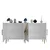 Hanah Home Konzola Fuga KB150, 150x75x35 cm, Belo-zlatne boje