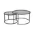 Hanah Home Klub sto-set Aurum, 60x60x39, 80x80x43cm, 2 komada, Crni