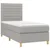 Vidaxl Box spring postelja z vzmetnico svetlo siva 80x200 cm blago