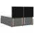 vidaXL Postelja boxspring z vzmetnico Temno siva 140 x 200 cm Blago
